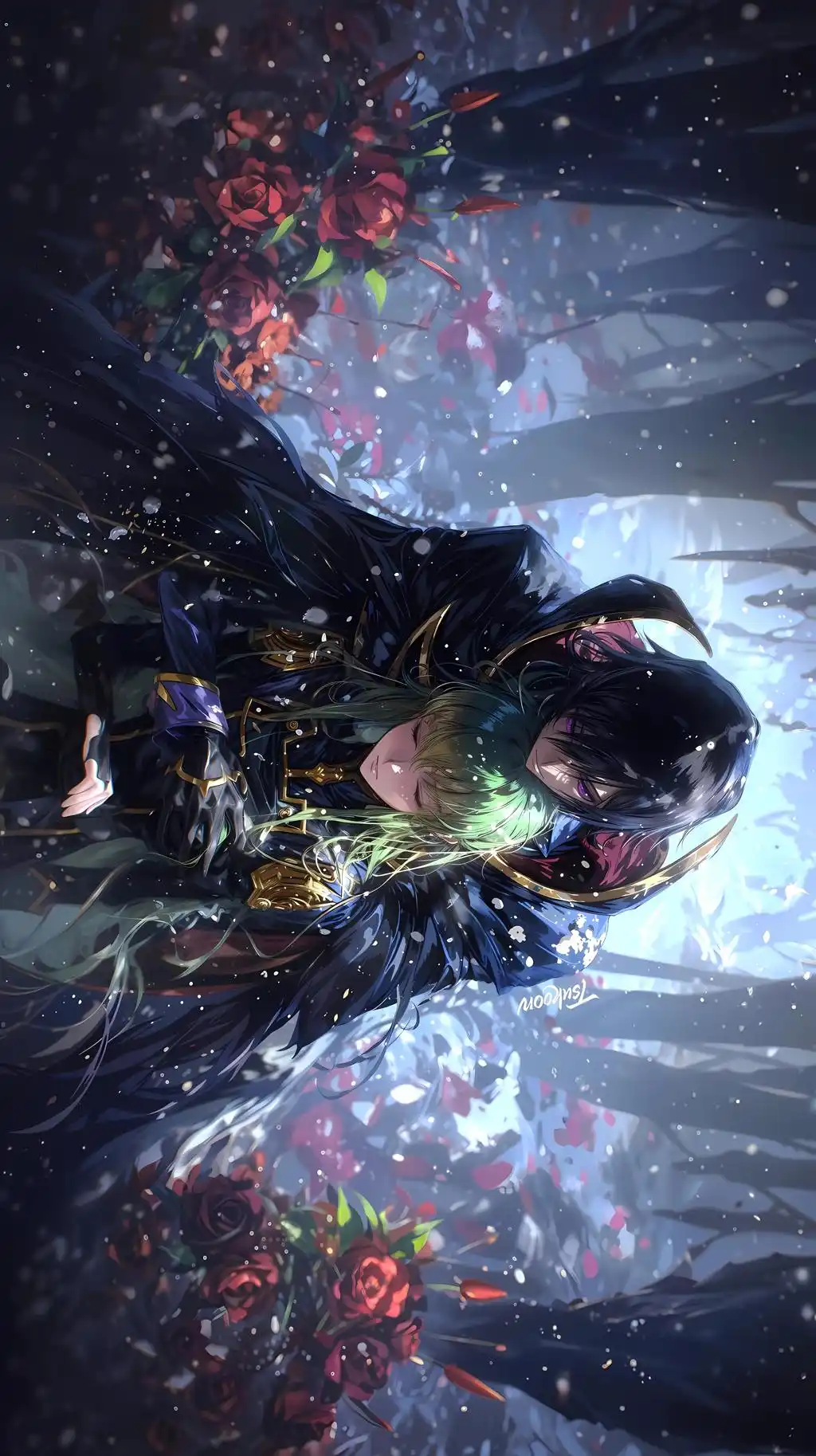 Dark Fantasy Anime Scenery Ethereal Wallpaper