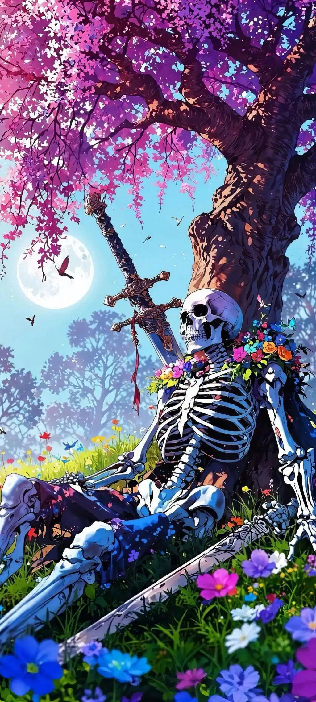 Samurai Cherry Blossom Anime Wallpaper