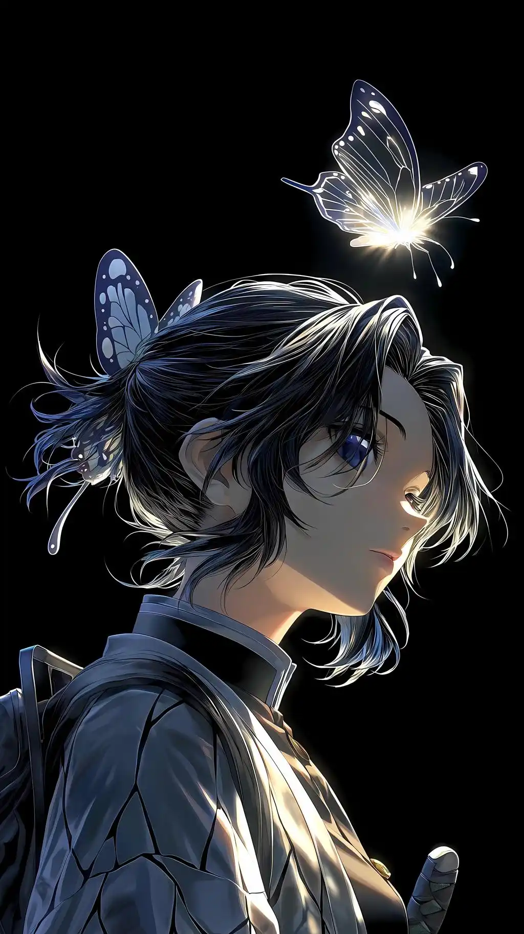 Shinobu Kocho with Butterflies (Demon Slayer) Dark Aesthetic
