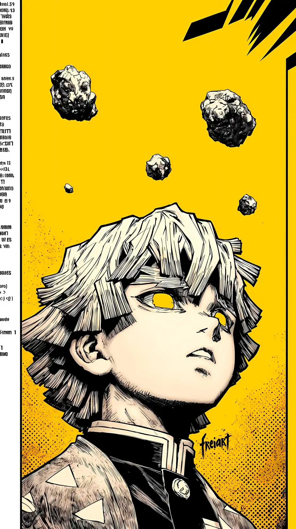Zenitsu Demon Slayer Comic Style Art