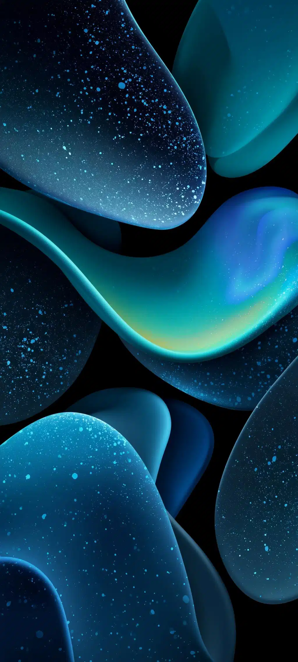Dark Blue Abstract Bubbles Wallpaper