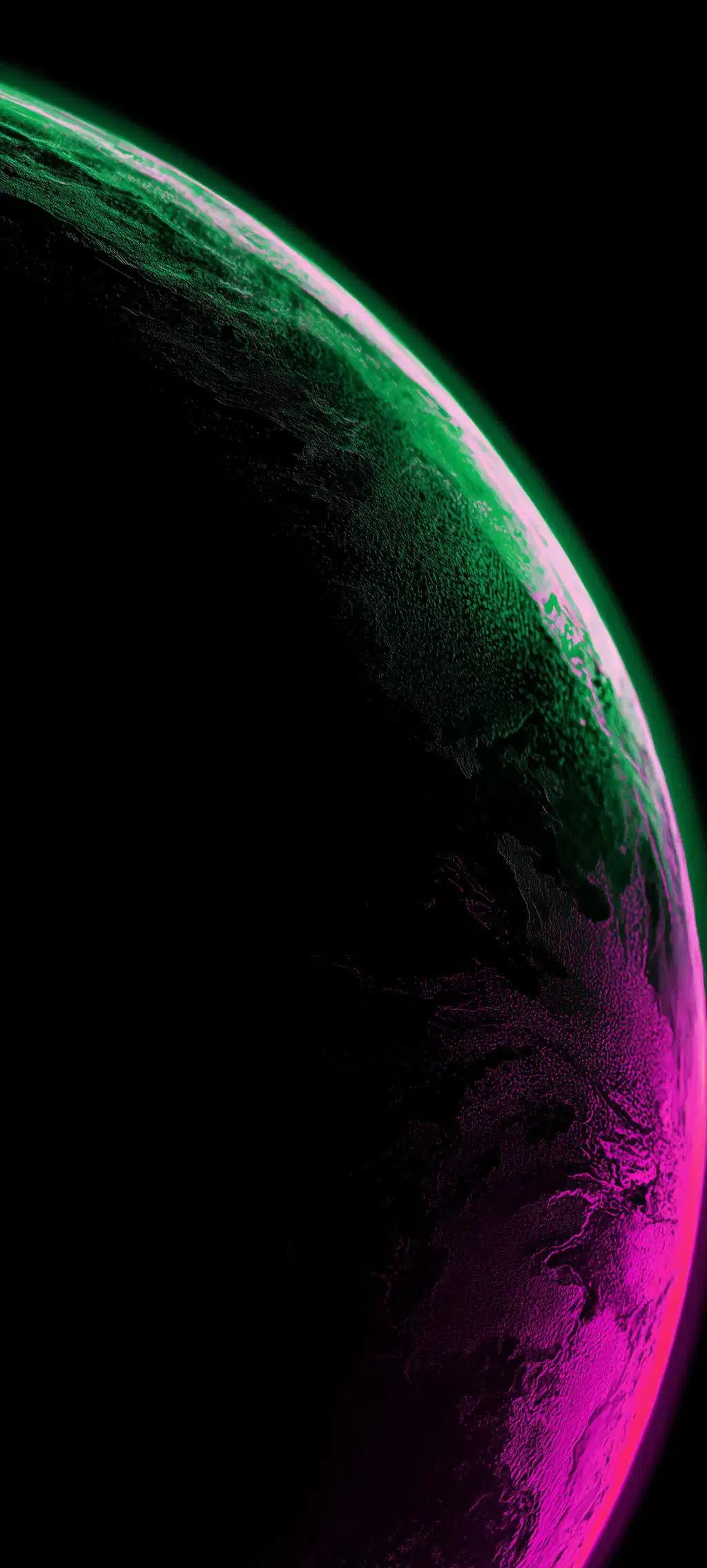 Glowing Green Planet Edge