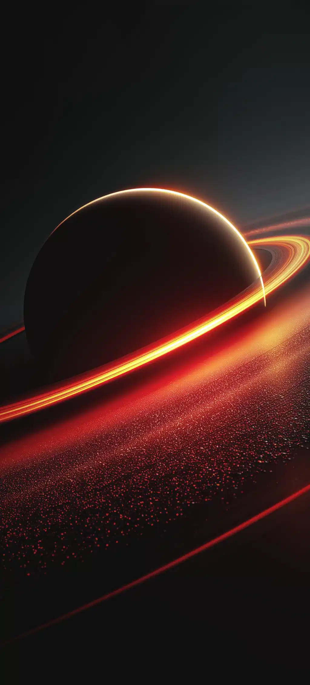 Ringed Planet Red Atmosphere