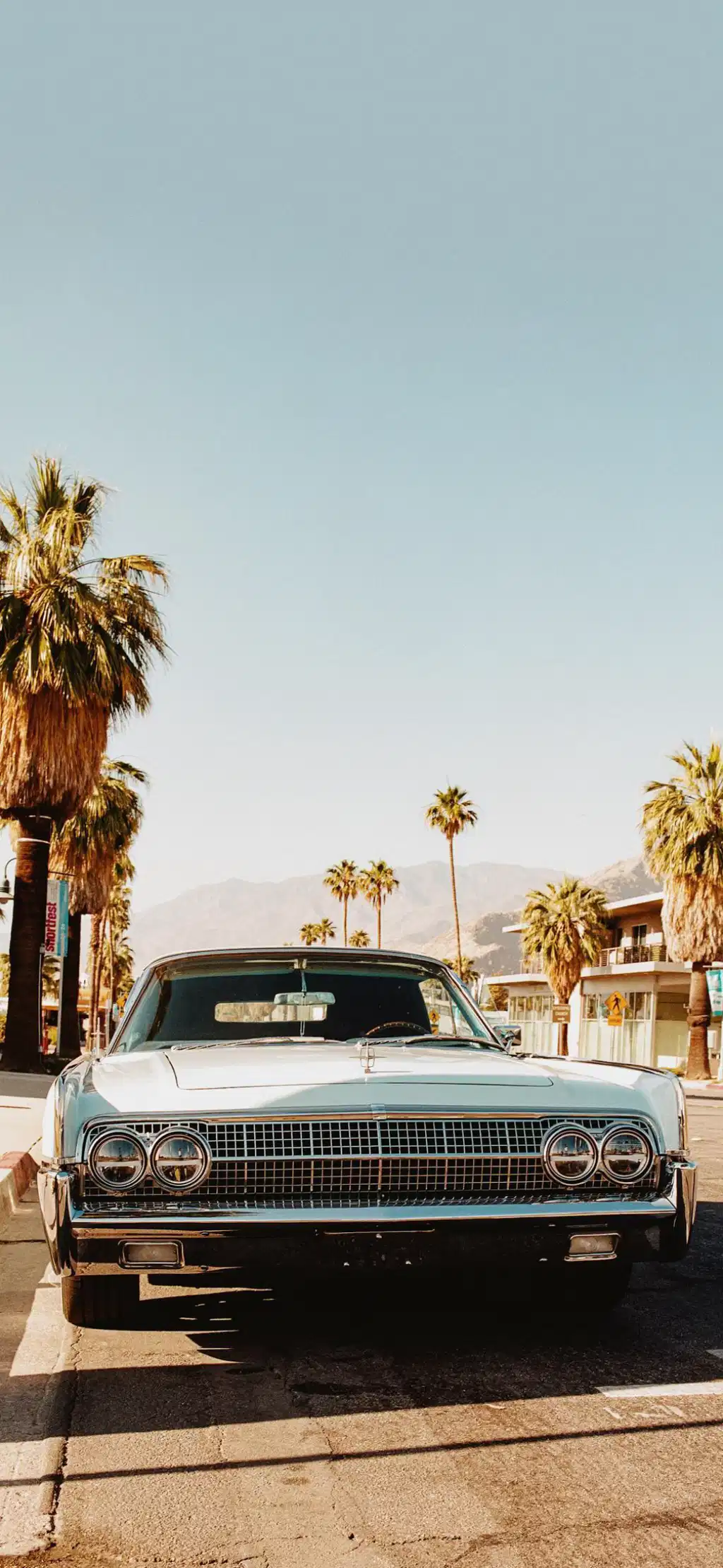 Vintage White Luxury Car Front