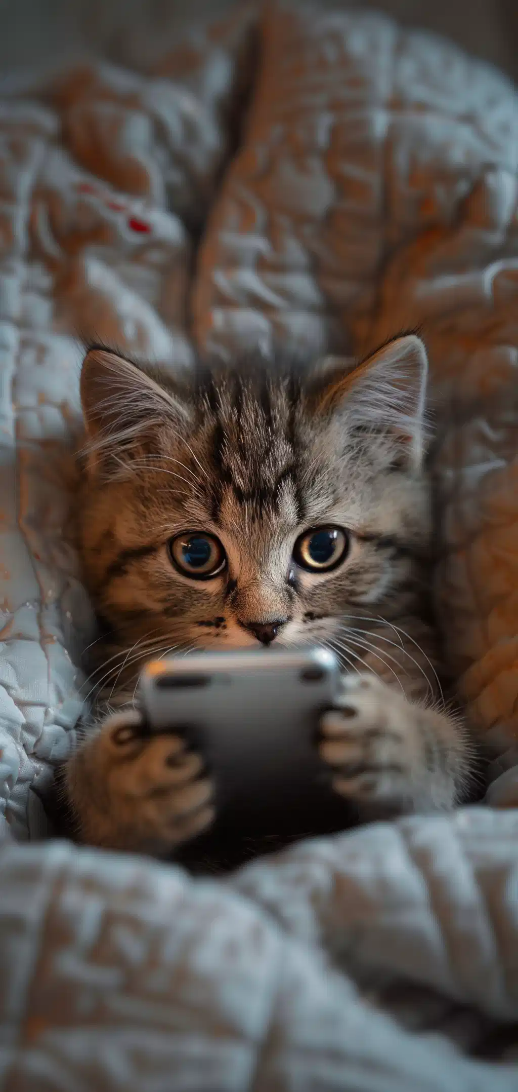 Sleeping Tabby Kitten Cozy Blanket