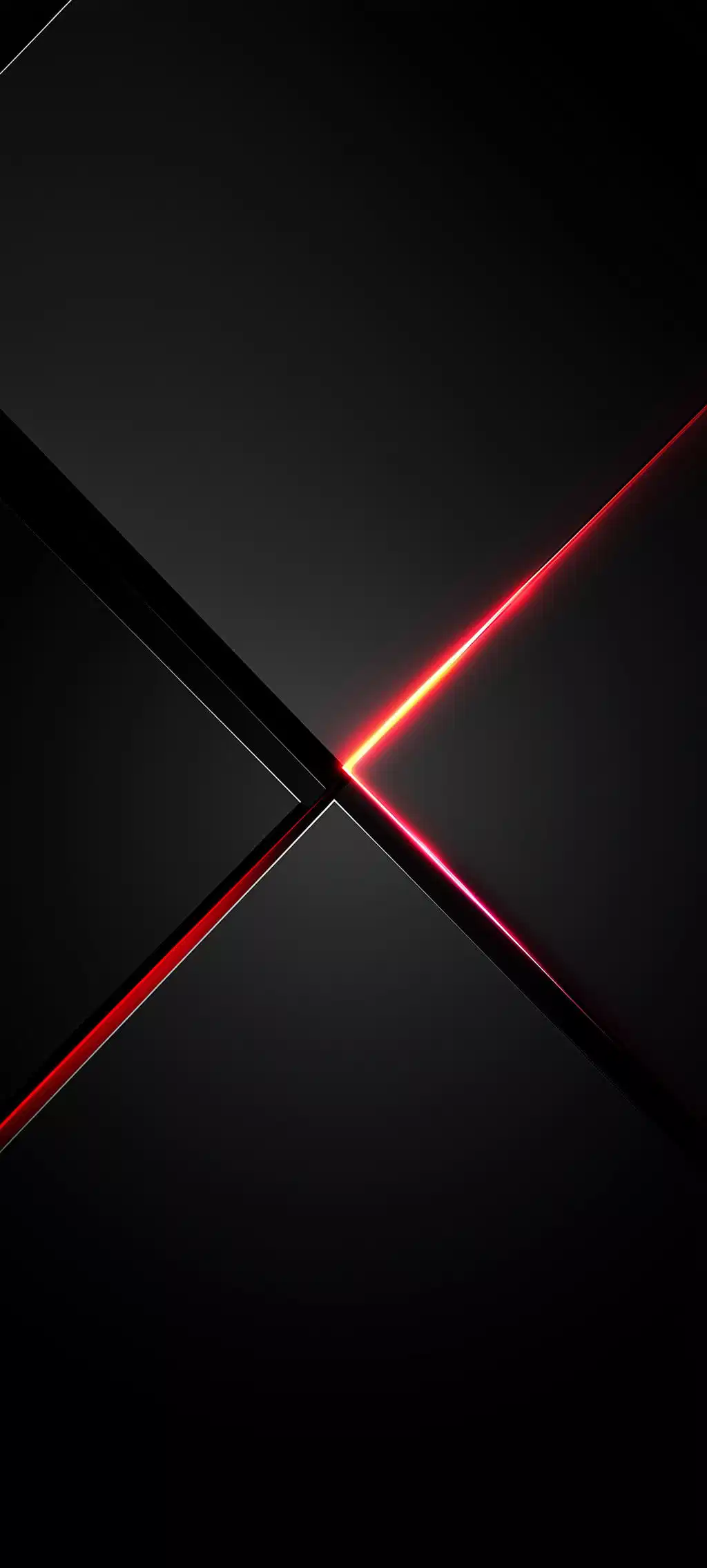 Minimalist Black Background Red X Lines