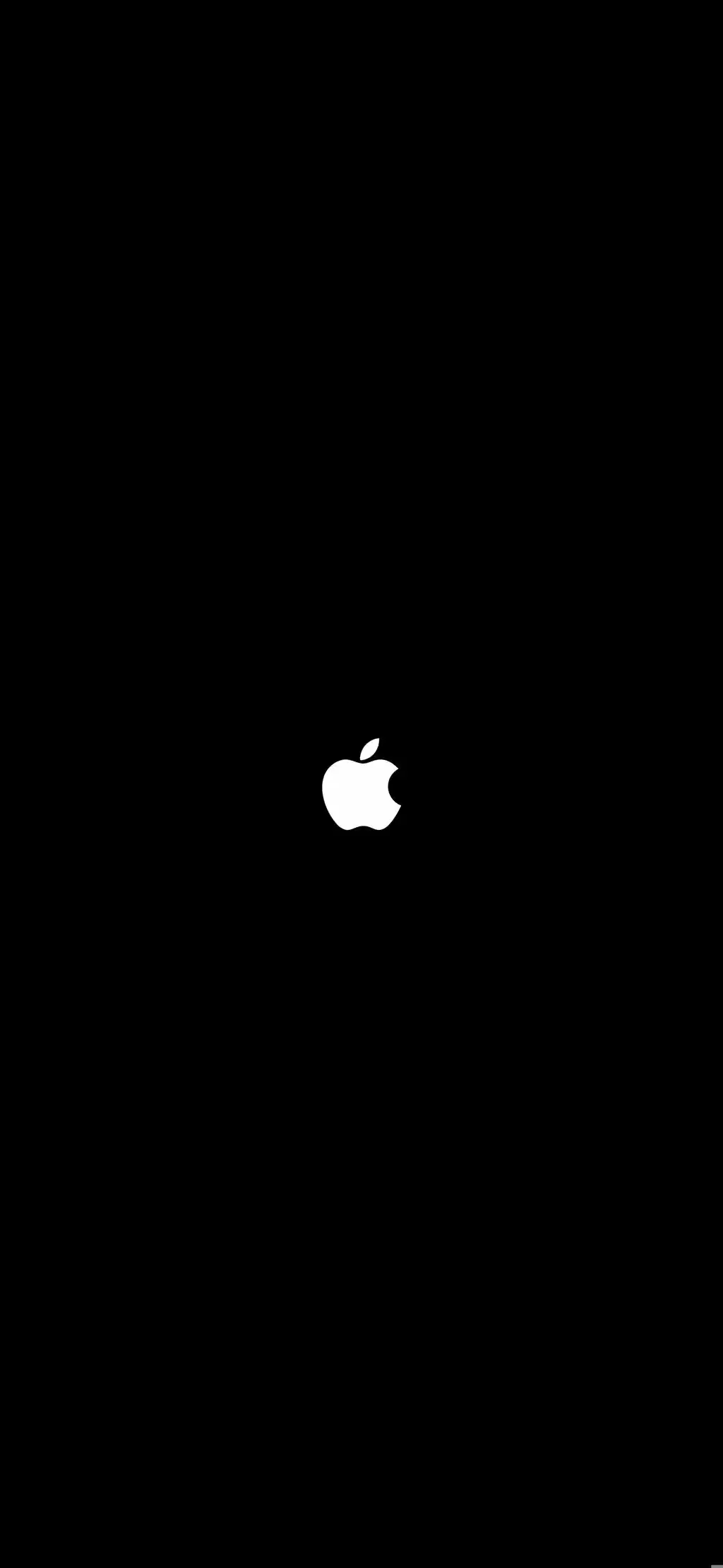 Minimal White Apple Logo Wallpaper