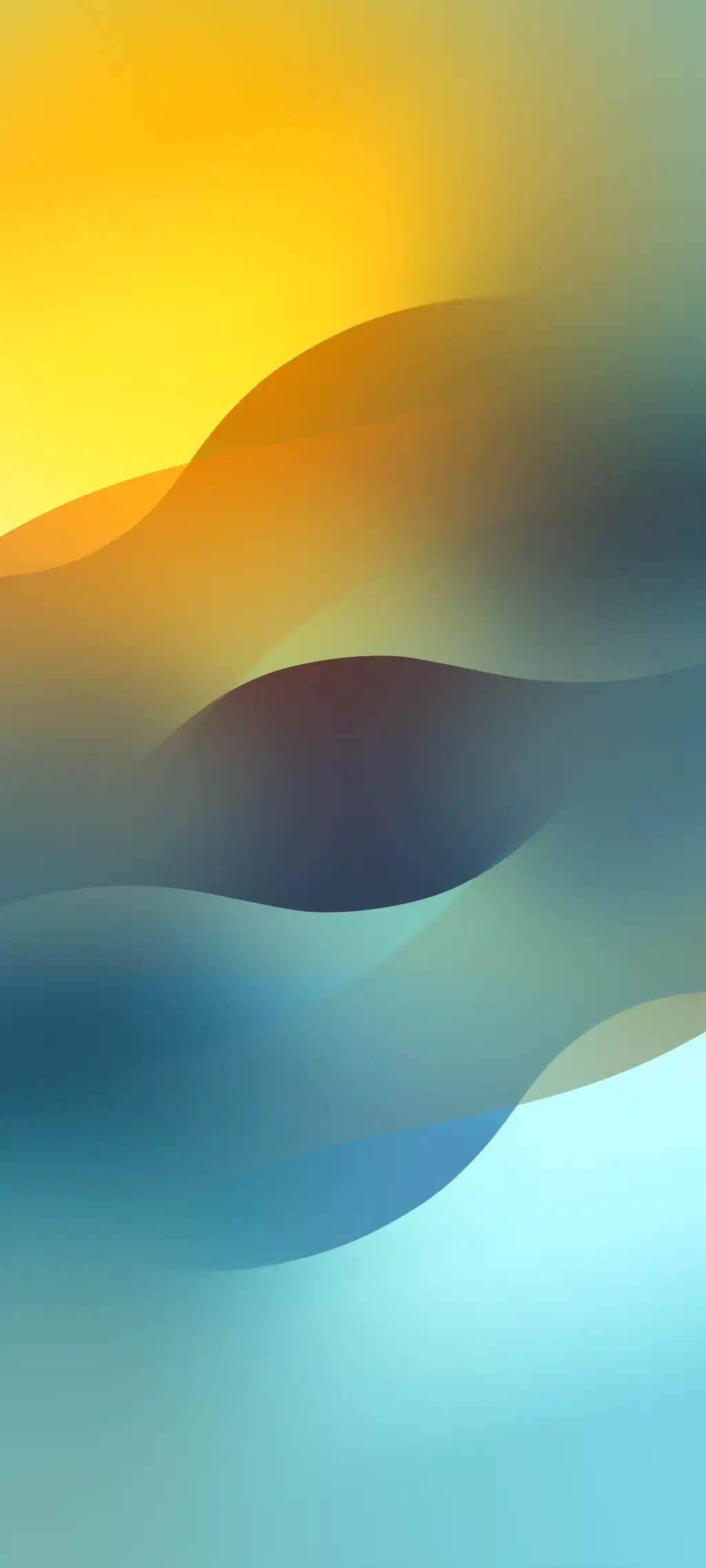 Yellow Teal Abstract Gradient Wallpaper