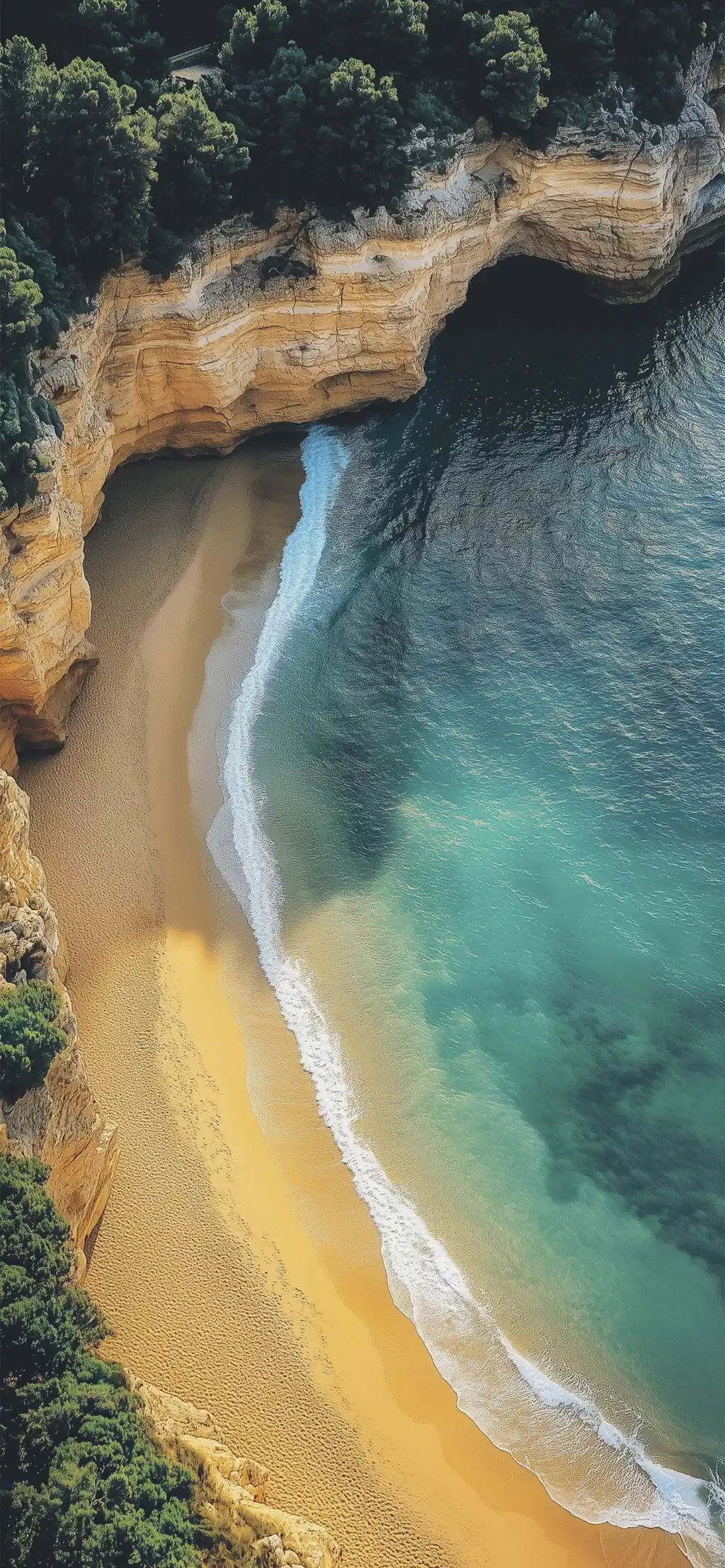 Secluded Beach Cove High Cliffs