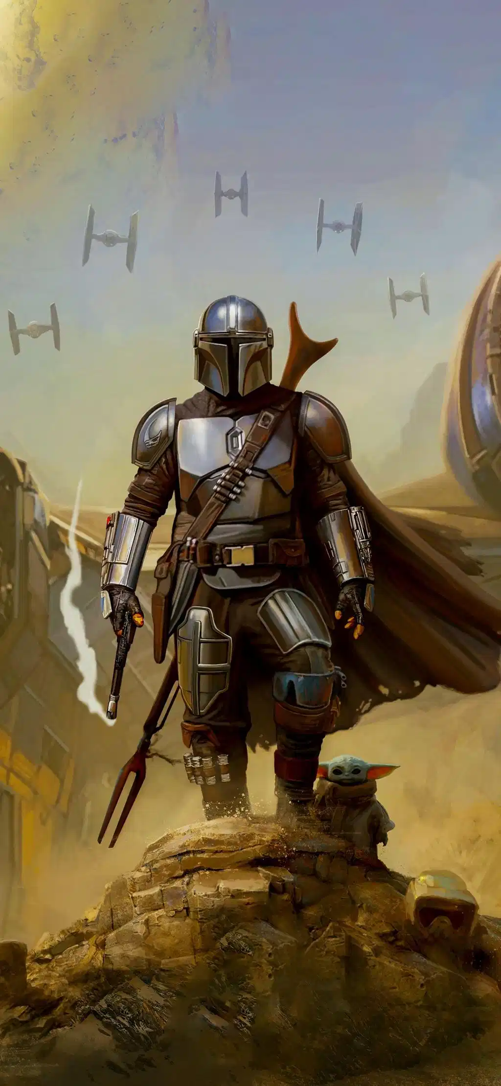 Mandalorian Star Wars Desert Wallpaper