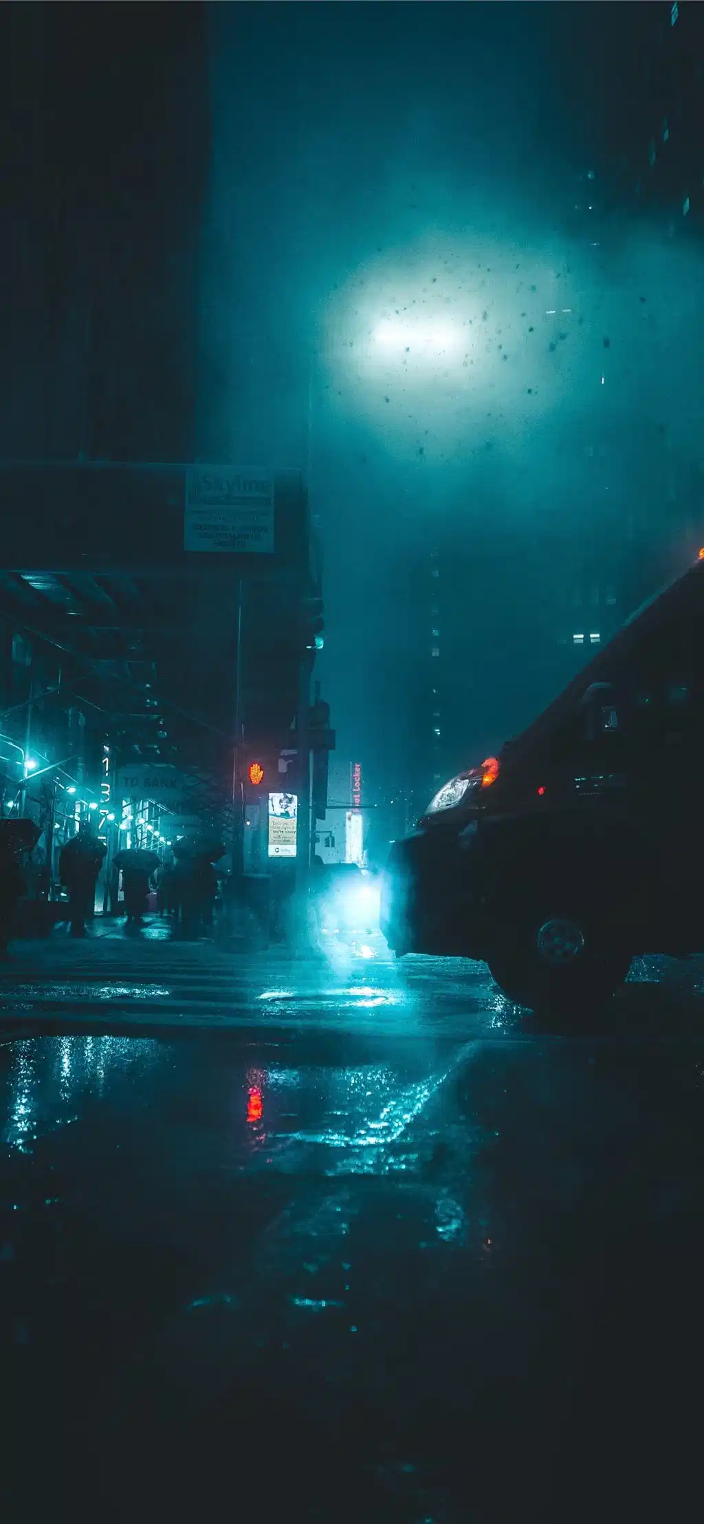 Neon Sci Fi Alleyway Rainy Night
